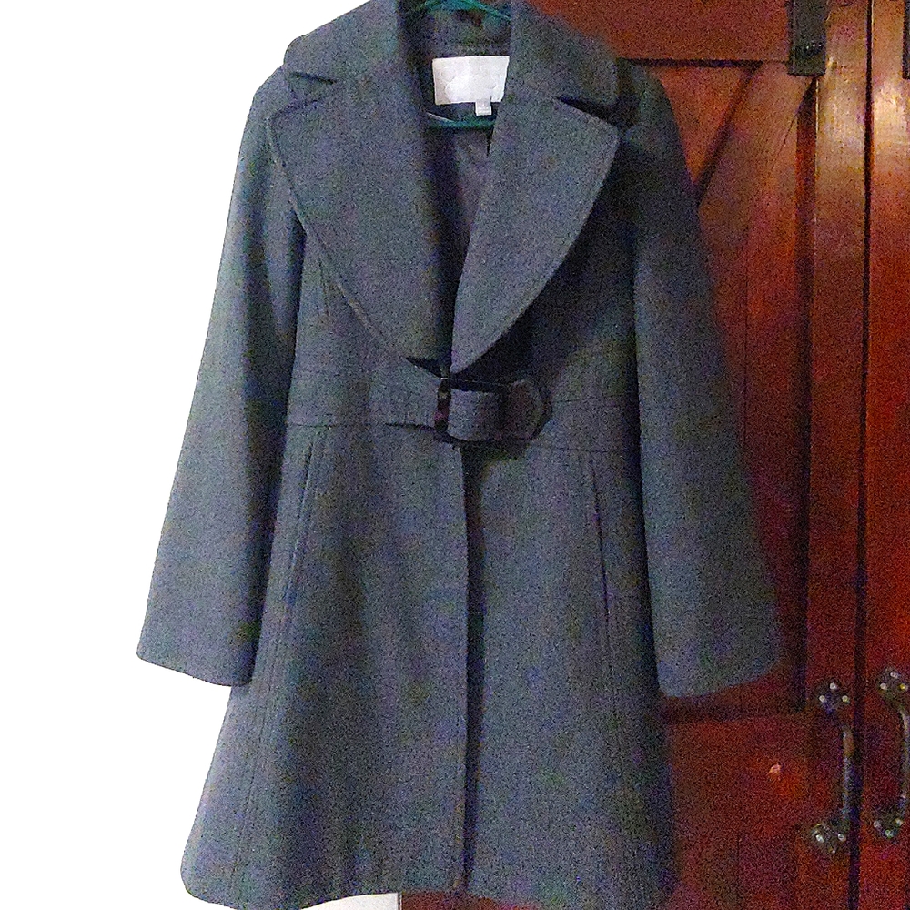 Jessica Simpson Wool Charcoal Grey Peacoat